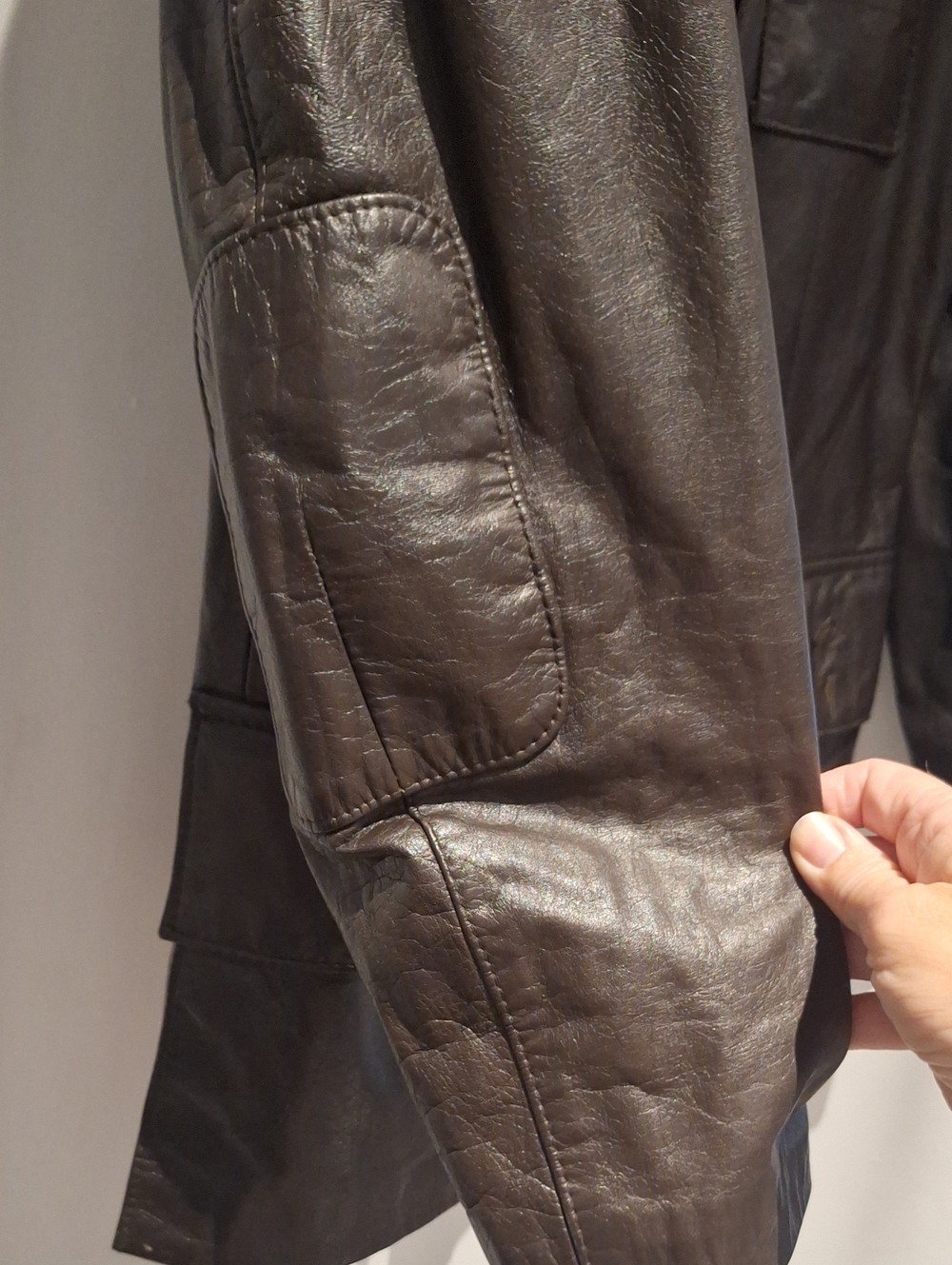 Antelope Vintage Brown Leather Military-Style Field Jacket - Picture 4 of 11